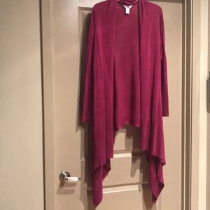 Fuchsia Draped Cardigan